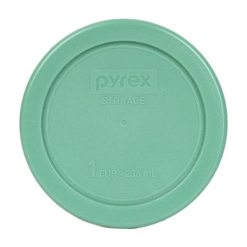  Pyrex 7202-PC 1 Cup Green Round Plastic Replacement Lid - 6 Pack