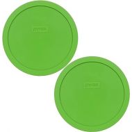 Pyrex 7402-PC 6/7-Cup Green Plastic Food Storage Lid, Made in USA - 2 Pack