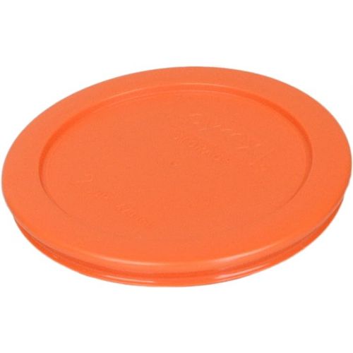  Pyrex 7200-PC Round 2 Cup Storage Lid for Glass Bowls (4, Orange)