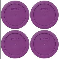 Pyrex 7200-PC 2-Cup Thistle Purple Plastic Food Storage Lid, Made in USA - 4 Pack