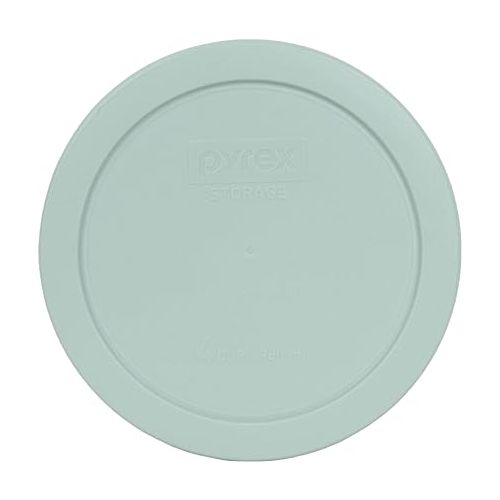  Pyrex 7201-PC 4-Cup Muddy Aqua Plastic Replacement Food Storage Lid, Made in USA - 6 Pack