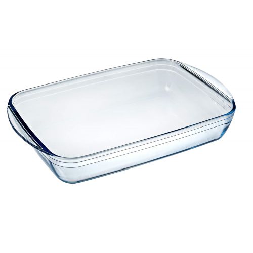  Pyrex 4937417Teller eckig 40x 27cm4,6L Classic Glas, transparent, 40.3x 26.3x 7.3cm