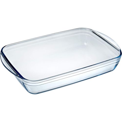  Pyrex 4937417Teller eckig 40x 27cm4,6L Classic Glas, transparent, 40.3x 26.3x 7.3cm