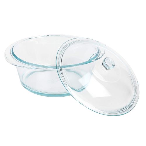  Pyrex 4936920 Glas-Schmortopf rund, 3,5 l, Transparent