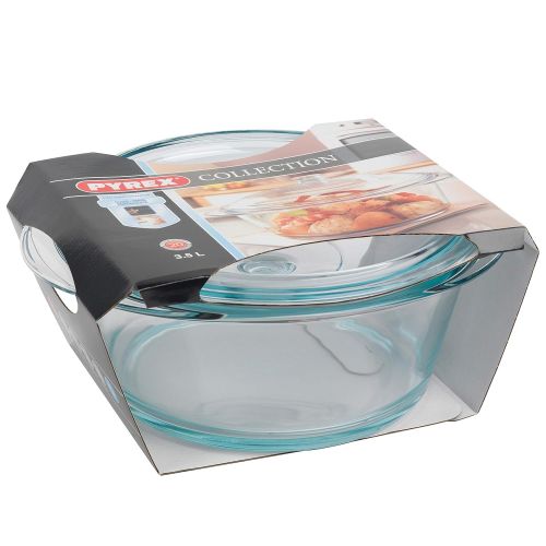  Pyrex 4936920 Glas-Schmortopf rund, 3,5 l, Transparent