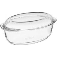 Pyrex VIDRIO 4937386 Schmortopf oval 3,0l mit Deckel Glas Classic, transparent, 33 x 20 x 10 cm, durchsichtig, 6.42 cm