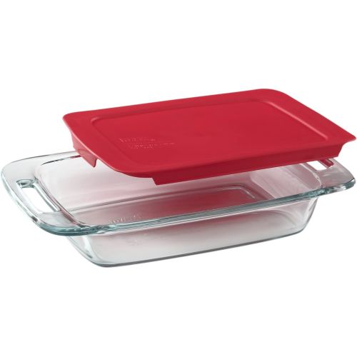  Pyrex Easy Grab Glass Food Bakeware and Storage Container (2-Quart, BPA Free Lid)