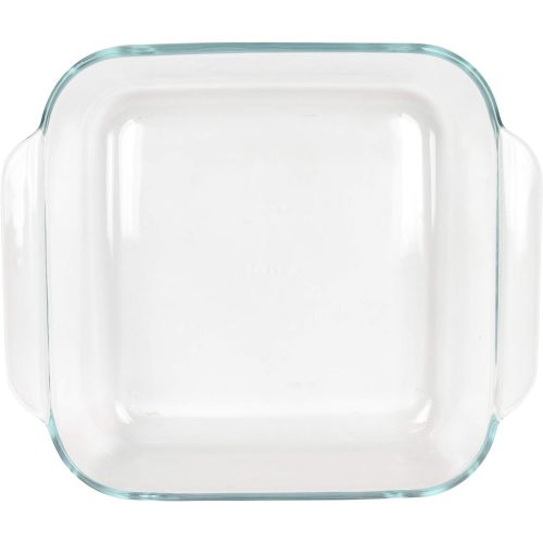  Pyrex 8 Square Baking Dish with Blue Plastic Lid