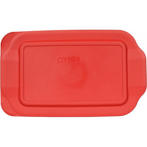  Pyrex Basics 2-qt Oblong with red cover
