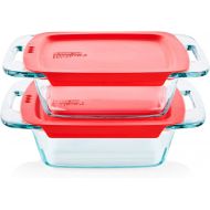 Pyrex Easy Grab Baking Dish with lid Food Storage, 8 x 8