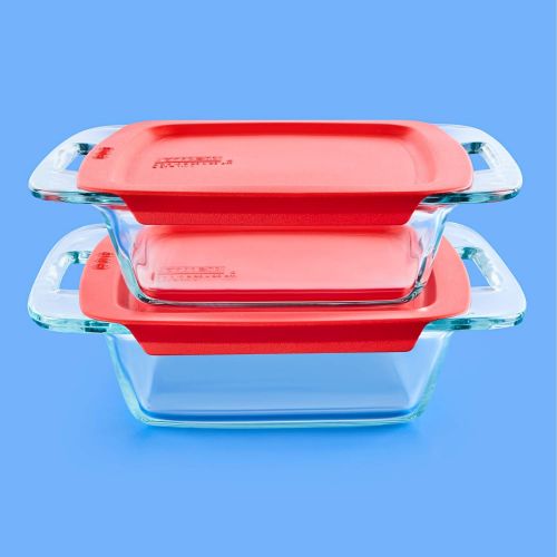  Pyrex Easy Grab Baking Dish with lid Food Storage, 8 x 8