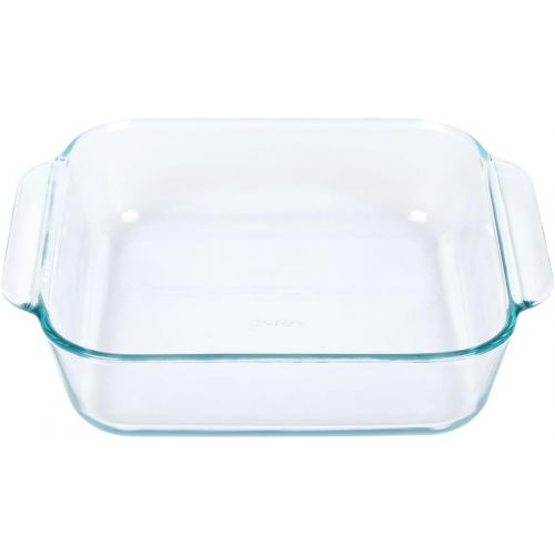  Pyrex 8 Inch Square Baking Dish, Red, 8-inches