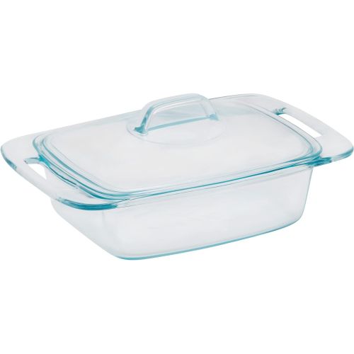  Pyrex Easy Grab Two Quart Glass Casserole Dish with Lid Dishwasher, Freezer, Microwave, and Preheated Oven Safe Doesn’t Absorb Odors, Flavors, or Stains Proudly Made in the USA