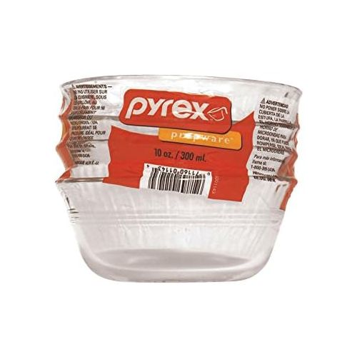  [아마존베스트]Pyrex Bakeware Custard Cups, 10-Ounce, Set of 4