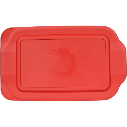  [아마존베스트]Pyrex Basics 2-qt Oblong with red cover