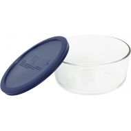 [아마존베스트]Pyrex Simply Store 7-Cup Round Dish, Clear with Blue Lid