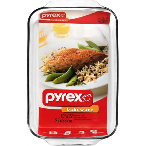  [아마존베스트]Pyrex Bakeware 4.8 Quart Oblong Baking Dish, Clear
