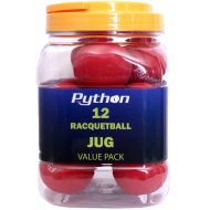 Python Red Racquetballs (Value Pack - 12 Ball JugLightning Fast!)