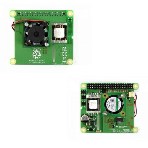  Pzsmocn Class 2 Device,Power Over Ethernet HAT for Raspberry Pi 3B+ and 802.3af PoE Network.5V2.5A DC Output. 25mm25mm Brushless Fan for Processor Cooling.