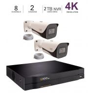 Q-See 4K 8MP 8 Bullet 8-Channel NVR Ultra HD QC IP Series Surveillance with H.265 and Expandable 2TB HDD (QCK81-2 +8x QCN8093B)