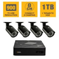 Q-See QT598-4V6-1 8 Channel Full 960H System with 4 High-Resolution 960H700TVL Cameras and 1TB Hard Drive (Black)