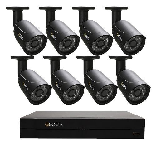  Q-See QC958-8Y5-2 8 Channel DVR Security System, 8 HD 720p Cameras 2TB HDD, - QC958-8Y5-2 (Black)