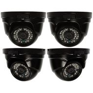 Q-See QTH8056D-4 1080p Dome AnalogHD Security Camera 4-Pack (Black)