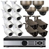 Q-See Surveillance System QT8716-16AA-4 32-Channel HD IP NVR with 4TB Hard Drive, 8-4MP Security Cameras, 8-4MP Varifocal Security Cameras (White)