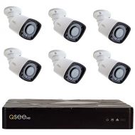 Q-See Home Security System (QT878-6HS-2) 8 Channel 4K Ultra HD Capable NVR with 2TB Hard Drive and (6) 1080P IP HD Bullet Cameras, Color Night Vision, IndoorOutdoor, Smart Phone C