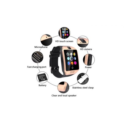  Q18 Smart Wrist Watch Bluetooth Waterproof GSM SIM For Samsung iPhone
