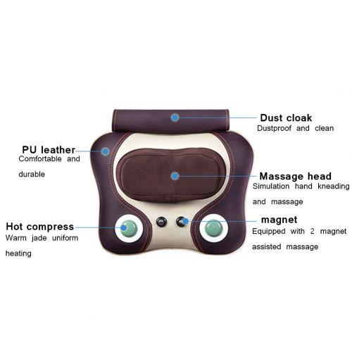  QAQ 3D Multi-Function Massager Electric Independent 6 Massage Heads Massage Kneading Pillow...