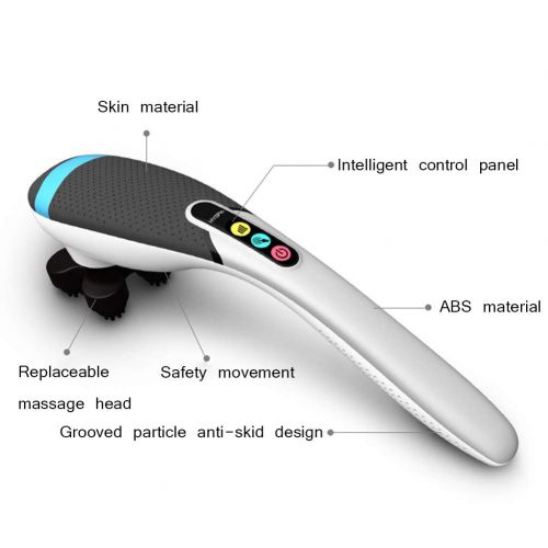  QAQ Multi-Function Hand-held Massager Rechargeable Wireless Spine Neck Waist Abdomen,White,45 * 10 * 8cm