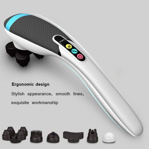  QAQ Multi-Function Hand-held Massager Rechargeable Wireless Spine Neck Waist Abdomen,White,45 * 10 * 8cm