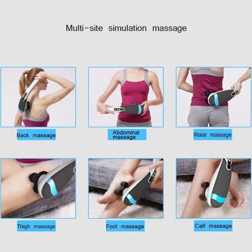  QAQ Multi-Function Hand-held Massager Rechargeable Wireless Spine Neck Waist Abdomen,White,45 * 10 * 8cm