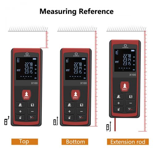  [아마존 핫딜]  [아마존핫딜]QARFEE Qarfee 100M Digitaler Laser Entfernungsmesser, Lasermessgerat Distanzmesser und LCD-Hintergrundbeleuchtung, Entfernungsmesser mit 2 Level Blasen Messeinheit m/in/ft,IP54,2 x 1.5 V