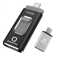 Universal 128GB Flash Drive,QARFEE LUV Share 4in1 Pen Drive USB (Type-c) Memory Stick External Storage Flash Drive U Disk Compatible for iPhone,iPad,iPod,Mac,iOS/Android Cell Phone