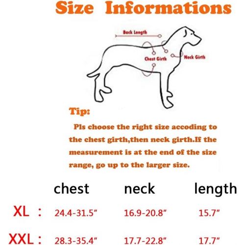  QBLEEV Large Dog Life Jacket ,Dogs Life Vests For Swimming Extra Large,Puppy Float Coat Swimsuits Flotation Device Life Preserver Belt LifesaverFlotation Suit For Pet Bulldog LabWith Re