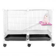 QCM Pet Hutch Cage for Squirrel/Bunny/Rabbit/Ferret/Chinchilla/Guinea Pig/Rat or Other Small Animals Indoor, Expandable and Stackable, 14 x 28 x 22 in