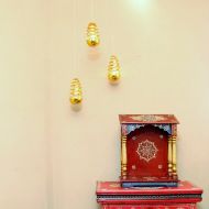 /QEDECOR Floating Temple Shelf,Hand painted .Pooja,Puja, accessory,India Indian arts and handicrafts,Altar shrine,diwali gift