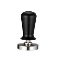 QERNTPEY Coffee powder press 304 Stainless Steel Screw Elastic powder press for Espresso Coffee Machine Espresso Coffee Tampers Bean press (Color : Black, Size : 51mm)