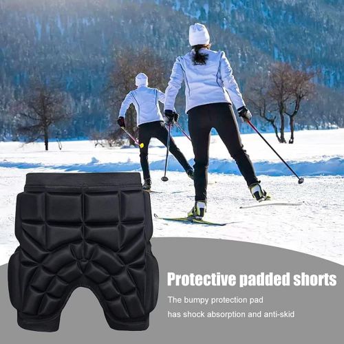  Q-FFL Hip Butt Tailbone Protection, Protective Padded Shorts, Tailbone Hip 3D Protection Pads for Inline Skating, Skateboarding (Size : Large)