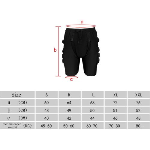  Q-FFL Padded Shorts, Breathable Protective Gear, Hip Protection Pads, Skating Impact Pad for Cycling Outdoor Activities (Size : Small)