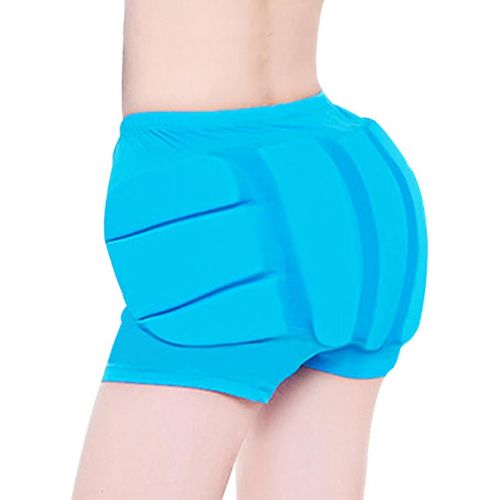  Q-FFL Thickened Hip Protection Pants, Breathable Tailbone Hip 3D Protection Pads, for Skating Ski Snowboarding (Color : Blue, Size : Medium)