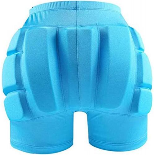  Q-FFL Thickened Hip Protection Pants, Breathable Tailbone Hip 3D Protection Pads, for Skating Ski Snowboarding (Color : Blue, Size : Medium)