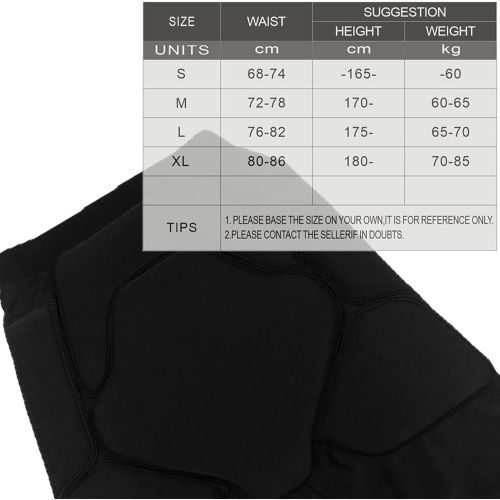  Q-FFL Men Women 3D Padded Shorts, Breathable Protective Gear, Skating Impact Pad for Cycling Outdoor Activities (Size : X-Large)