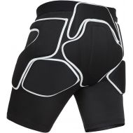 Q-FFL Black 3D Padded Shorts, Tailbone Hip Butt Pad, Breathable Protective Gear for Skating Cycling Outdoor Activities, S-XL Size (Size : Large)