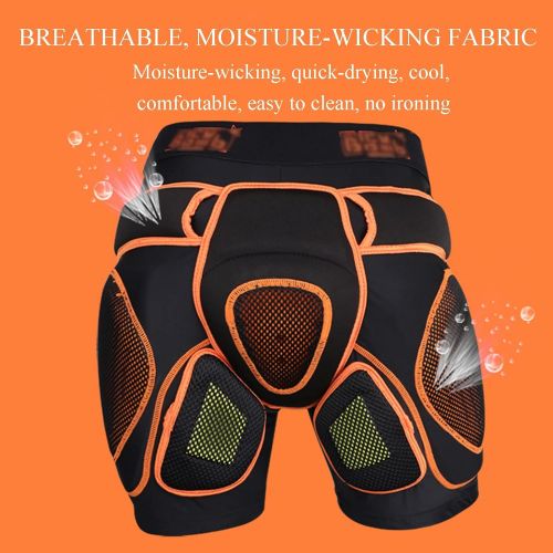  Q-FFL Ski Protective Gear, Tailbone Hip Butt Pad, Breathable Full Protection 3D Padded Shorts for Snowboard Ice Skating Skateboard (Size : Small)