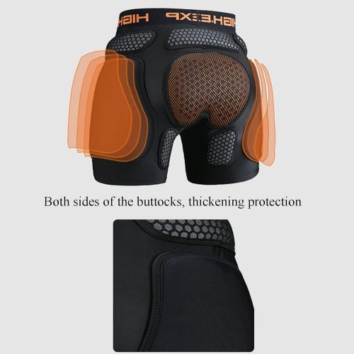  Q-FFL Breathable Protective Gear, Skating Impact Pad, Hip Protector Padded Short Pants for Skiing Snowboard, S-XL Size (Size : Large)