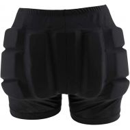 Q-FFL Teenagers Hip Protection Pads, Protective Padded Shorts, Thickened EVA Protective Pad Pants, for Inline Skating, Skateboarding (Color : Black, Size : Large)
