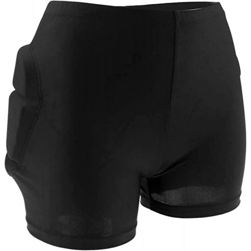  Q-FFL Teenagers Hip Protection Pads, Protective Padded Shorts, Thickened EVA Protective Pad Pants, for Inline Skating, Skateboarding (Color : Black, Size : Large)